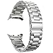 Valkit Compatible Gear S2 Bands Solid Stainless Steel Watch Band Metal Straps Business Sport Wristband Bracelet with Adapter Connector Replacement for Samsung Gear S2 SM-R720/730, Silver, Small