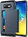 SAMONPOW Case for Galaxy S10e Case Hybrid Dual Layer Protective Shell Galaxy S10e Wallet Case Hard PC Soft TPU Bumper Credit Card Slot Cover for 2019 Samsung Galaxy S10e 5.8 inch Dark Blue