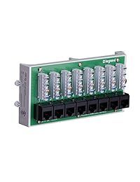 Legrand On Q AC1058   Módulo de interfaz de red (cat. 5e, 8 puertos, 0.6 x 2.5 x 1.1 in), color verde