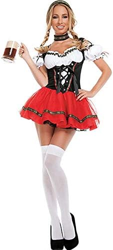 Womens Oktoberfest Sexy Costumes Dirndl Maid Dress for Halloween