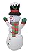 4 Foot Tall Lighted Christmas Inflatable Snowman with Hat LED Yard Art Decoration