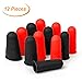Silicone Finger Protectors Covers Caps for Hot Glue Gun Wax Rosin Resin Honey Adhesives Scrapbooking Sewing Crafts Ironing Embroidery Needlework Accessories (Black&Red)