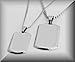 Engraved Stainless Steel His & Hers Dog Tag Necklace Pendant Set