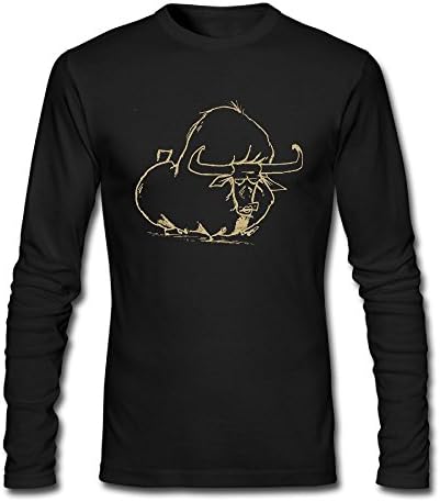 CHSMGS Male Funny Bull Long Sleeve T-shirts Slim Fit Normal Fit