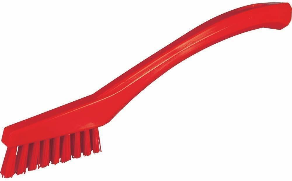 Vikan 44014 Very Hard Detail Brush Red 205mm Length 20mm Width 40mm Height