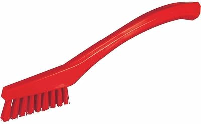Vikan 44014 Very Hard Detail Brush Red 205mm Length 20mm Width 40mm Height