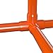 FORMUFIT 1/2” 4-Way Tee Furniture Grade PVC Fitting in Orange, Made in USA, UV-Resistant, Impact-Proof, 0.840” Actual Socket Diameter (Pack of 10) - F0124WT-OR-10