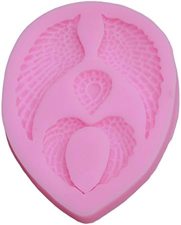 Silicone Mold 3D Angel Wings Feather Chocolate Wedding Cake Decorating Tools Rudder Anchor Fondant Baking Mould Cake Stencil.