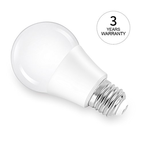 LVWIT A19 LED Light Bulb, 8W (60W Equivalent), 3000K Soft White, Non-dimmable, Medium Screw Base E26, UL-listed, Pack of 6