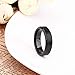 SOMEN TUNGSTEN 6mm Ceramic Black Brushed Comfort Fit Wedding Ring, 10.5
