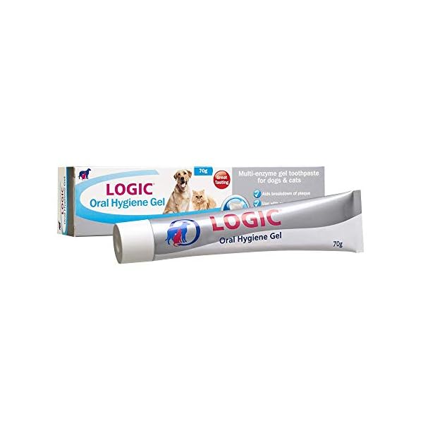 Logic Oral Hygiene Gel for Cats and Dogs, 70 g with Finger Toothbrush