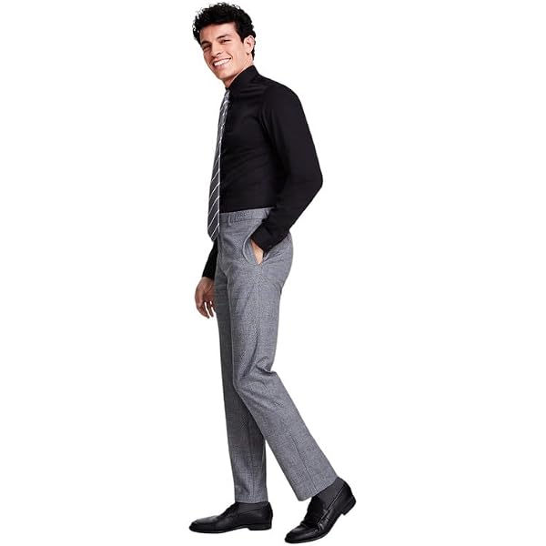 calvin klein men's slim-fit performance dress pants (Black/White, 34Wx30L) at Amazon Men's Clothing store tapered leg for a Fall 2024 Wome's Sexy Color:Black & White Stripe cottagecore wedding dress