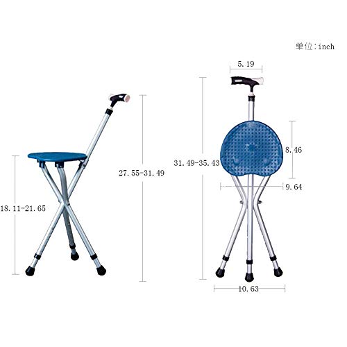Walking Cane with Seat Attached Heavy Duty 350 lbs Capacity Ajustable