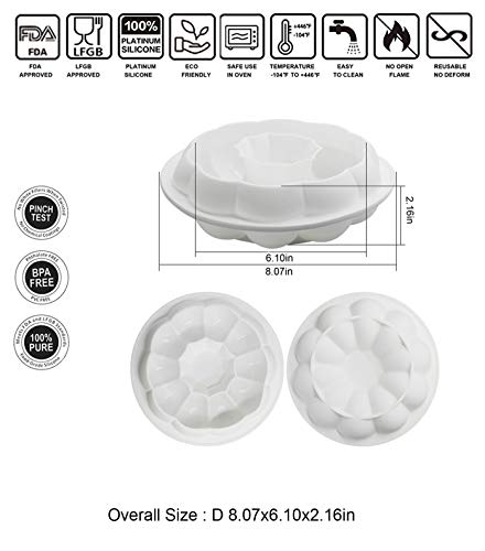 Silicone Mold 3D Garland Wreath Shape for Chocolate Truffle Mousse Cake Dessert Mold