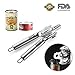 PretiHom Can Opener Manual Professional Stainless Steel Smooth Edge, Food-Safe Stainless Steel, Comfortable to grip, Dishwasher Safe, Ergonomically designed Anti Slip Hand Grip (Silver)
