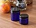 12 piece Cobalt Blue Glass Straight Sided Jar Set: Includes 6-1 oz Cobalt Glass Jars and 6-2 oz Cobalt Glass Jars