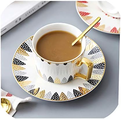 European Style Small Luxury Coffee Cup Saucer Set Phnom Penh Ceramic Teacup Household Coffee Mugs,01 Set
