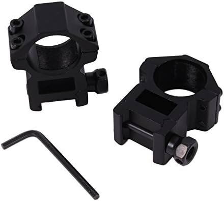 Shootmy Scope Ring Set 1"/2PCs for High Profile Picatinny/Weaver Rings- Scope Holder Color Black