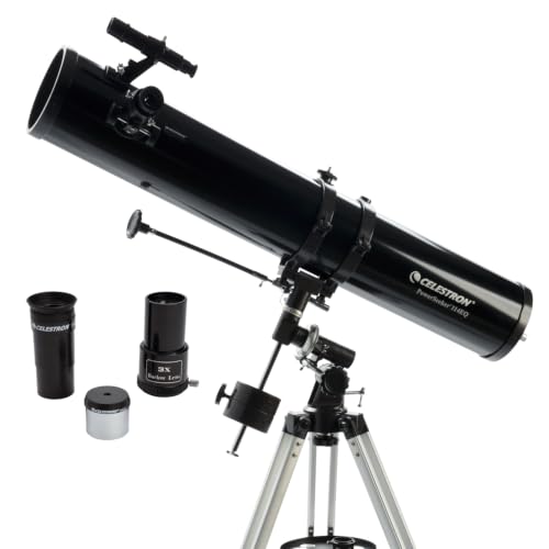 Celestron 21045 PowerSeeker 114EQ Reflector Telescope, Black