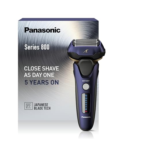 Panasonic Series 800 ES-LV67 Elektrischer Nass- & Trockenrasierer, 5-fach-Scherkopf Mit Linearmotor Und Bartsensor Technologie, Inklusive Pop-up Trimm