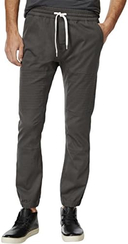 Univibe Mens Embroidered Pleated Jogger Pants Gray XL