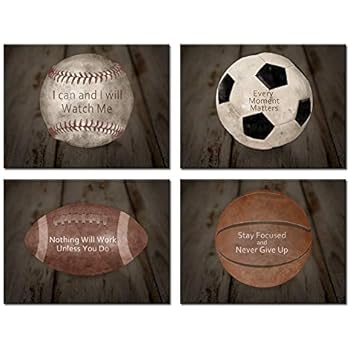 Amazon.com: Kreative Arts Inspirational Sports Quotes Prints Wall Art