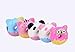 Aolige 2 PCs Squishies Panda Slow Rising Jumbo Kawaii Cute Small Animal Donuts Creamy Scent for Kids Party Toys Stress Reliever Toy