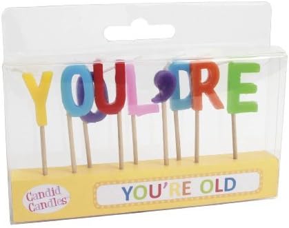 Party Partners Design Candid Candles: You're Old, Multicolored by Party Partners Design