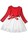 NNJXD Infant Baby Girls Long Sleeve Cotton Flower Dress Size 9-12 Months Red