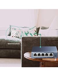 Interruptor de escritorio Ethernet de la marca TP-LINK, de acero, Negro