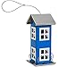 Giantex Wild Bird House Feeder, Weatherproof Bird Feeder for Outside, Easy to Clean & Refill Food, Comes with Hanging Cord, Suitable for Backyard, Garden & Window Sill, Hanging Bird Feeder (Blue)