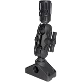 Scotty 0162 1.5" Ball Mount with Gear Head Post and 241 Side Deck Mount, Black