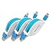 YICHUMY 3 Packs 6ft Retractable USB Type C Cable USB C to USB Male A Charging Cable for Samsung Note 8 S8 Plus, LG G5 G6 V30, Google Pixel,Pro 2016,Nintendo Switch Charger Cable (Blue)