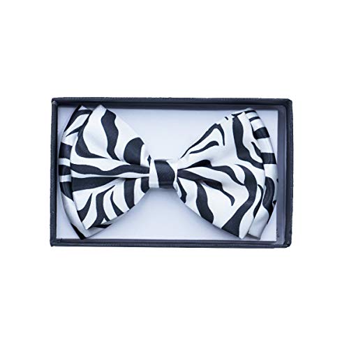 Pre-Tied Adjustable BOWTIE Selections for Men Women juniors to All Occasions Events Costumes (Zebra)