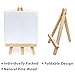 AUREUO Mini Canvas and Easel Set - 4x4 Inch/ 12 Pack - 2/5 Inch Profile Small Square Canvas with Display Stand - Art Gift Set Bulk Pack Canvases for Acrylic Painting & Craft