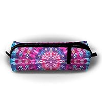 Trippy Pink Tie Dye Designs Pen Pencil Stationery Bag Makeup Case Travel Cosmetic Brush Accessories Toiletries Pouch Bags Zipper Resistance Carry Handle Power Lines Hanging Handbag Documents
