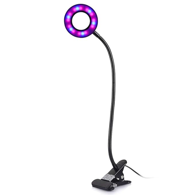 Uonlytech LED Grow Light USB Powered Indoor Plant Light Clip Light for Hone Office Flower Shop Planting