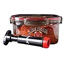 Jim Beam Vacuum Sealed Marinade Box for Grilling and Barbecue, Standard, Red