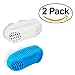 Anti Snore Snoring Devices Aids, 2 Pack 2 in 1 Anti Snore Nose Purifier Snore Stopper Nose Vents Solution Blocker Preventer Relief for Women Men to Stop Snoring Noise Silent Night Sleep (Blue+White)