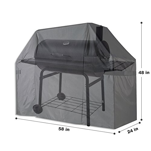 BORITAR BBQ Grill Cover 52 Inch to 58 Inch 300D PU Coating for Weber Holland Jenn Air Brinkmann and Char Broil, More Lightweight and Stronger All Weather