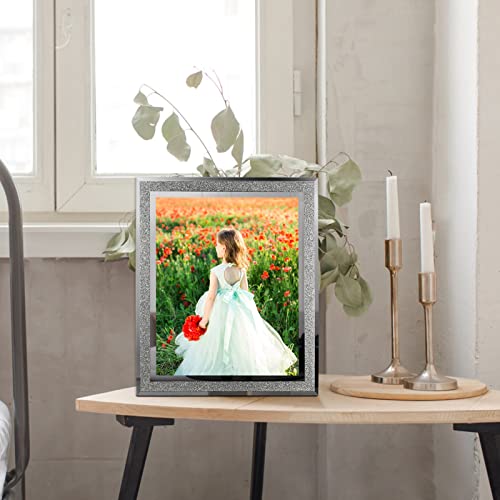 Calenzana 8x10 Picture Frame Sparkle Glass Photo Frames for Tabletop, 8