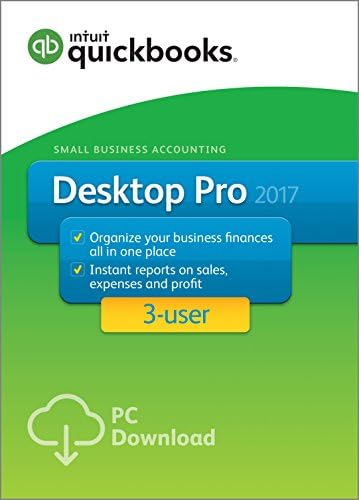 QuickBooks Desktop Pro 2017 Small Business Accounting Software 3-User [Old Version]
