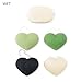 Konjac Sponge EZOware 5 Pack Facial Beauty Sponge (4 Facial Sponges + 1 Bath Sponge ) for All Skin Type - Gentle Facial, Body Scrub, Cleanser and Exfoliation