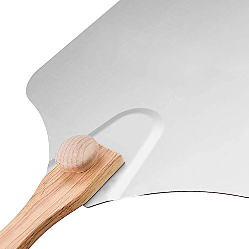 Gastronomische luxe pizza peddel vouwen pizza peel aluminium pizza schop met opvouwbare houten handvat - Afbeelding 8
