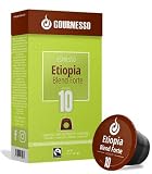Gourmesso Etiopia Blend Forte - 10 Nespresso Machine Compatible Coffee Capsules - Fair Trade | High Intensity