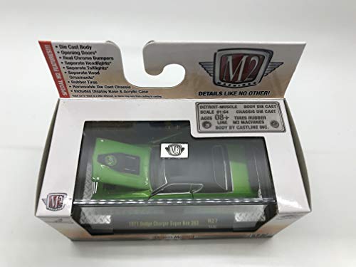 M2 Machines Detroit-Muscle 1971 Dodge Charger Super Bee 383 1:64 Scale R27 14-52 Green/Black Details Like NO Other! Over 42 Parts - Thumbnail 3