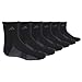 adidas Kids-Boy's/Girl's Cushioned Quarter Socks (6-Pair), Black/Graphite/Phantom, 13-4