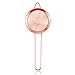 Homestia Fine Mesh Strainer for Kitchen, 304 Stainless Steel Cocktail Sieve Sifters for Food, Liquid Strainer Cup for Food, Drinks, Tea, Rice, Oil, Coffee, Juice, Flour, Fruits, Vegetables (Rose Gold)