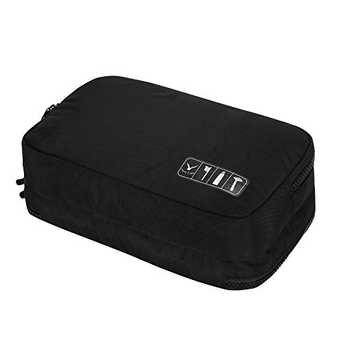Hynes Eagle Toiletry Organizer Bag Travel Shaving Dopp Kit Cosmetic Case Makeup Pouch Black