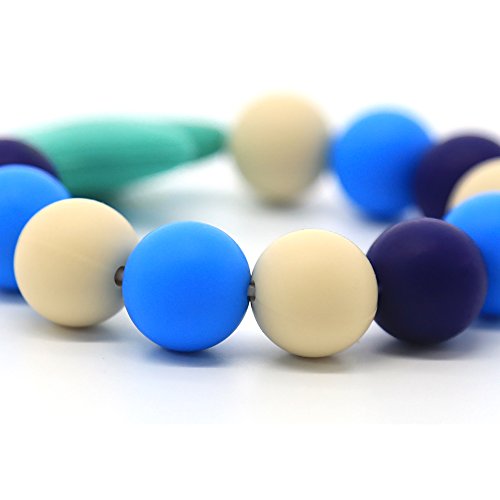 Vizbrite Teether Ring for Baby Infant and Toddler Soft hygienic silicone toys, Grade Silicone Eco Friendly BPA Free & Freezer Safe- Sore Gums Pain Relief ( Blue ) - Thumbnail 4